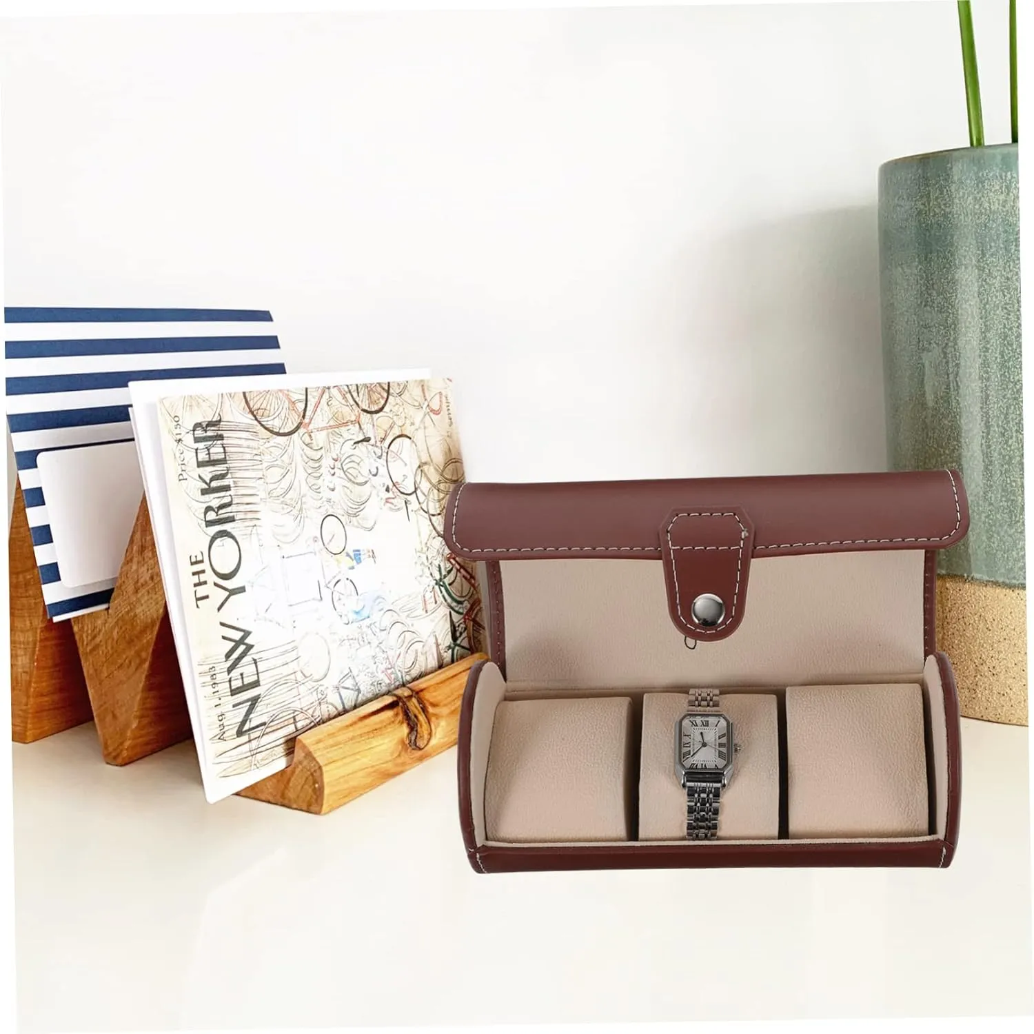 Case Watch Organizer Holder Watch Storage Case Travel Watch Case Jewelry Container Watch Carrying Case watch mens jewellery box Leather Watch Box Watch Wrapping Case Watch Storage Bag playwright molasses chimp Decorative Watch 