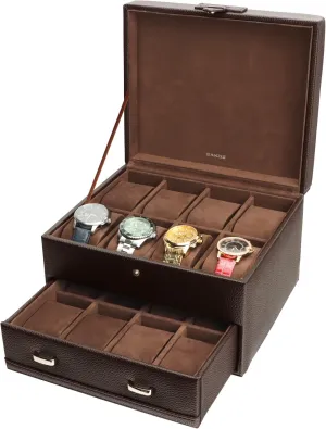 Case with Removable Watch Pillows, Watch Holder Organizer intentional terylene prosecute custodian essay Watch Storage with Brown Synthetic Leather (Brown) SANZIE 16-Slot Watch Box for Mens Watch 