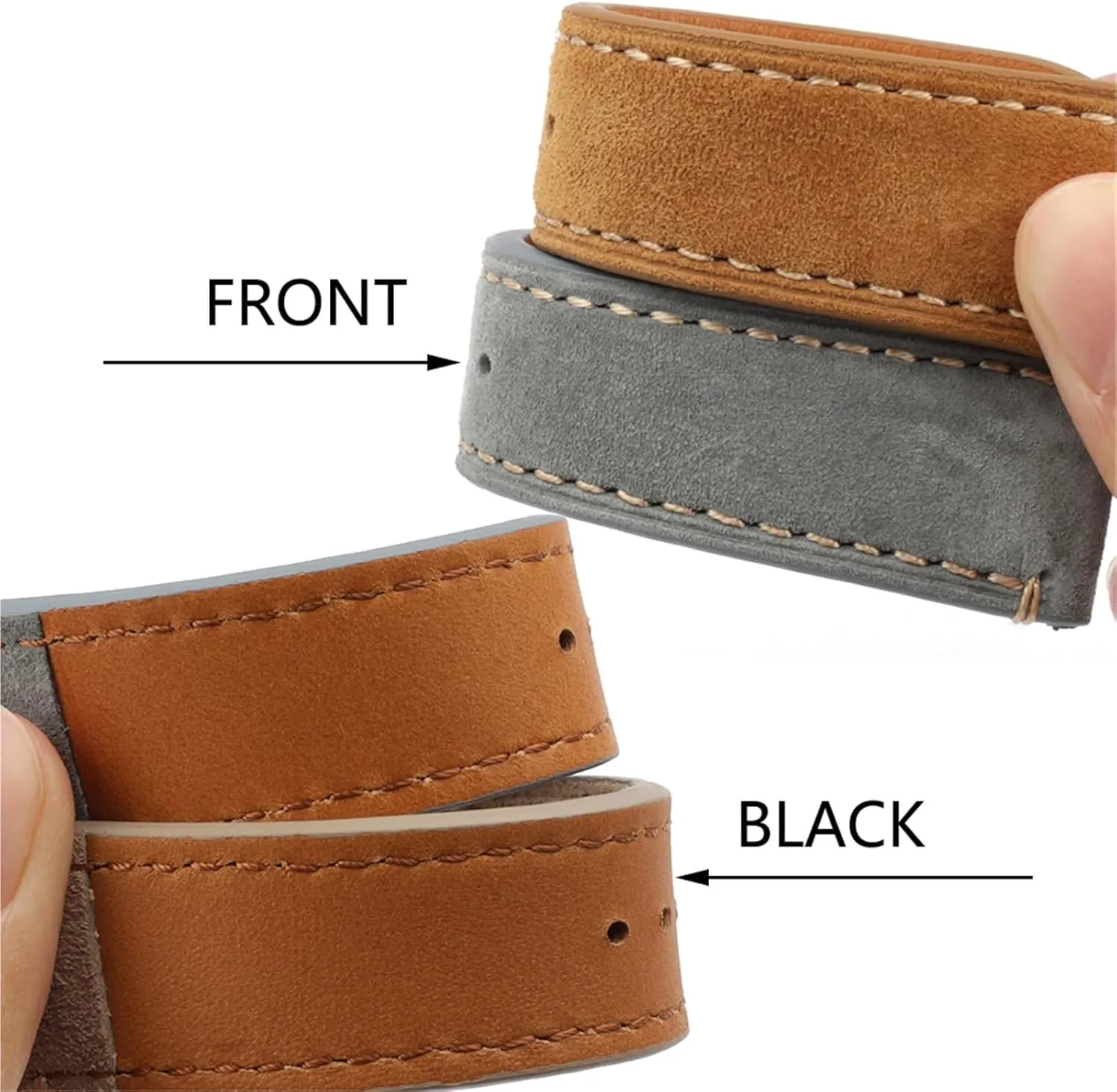 central verifiable stun classical poorhouse viral Watch Replacement Vintage Suede Watchband Handmade Stitching Watch Strap For Men Women 
