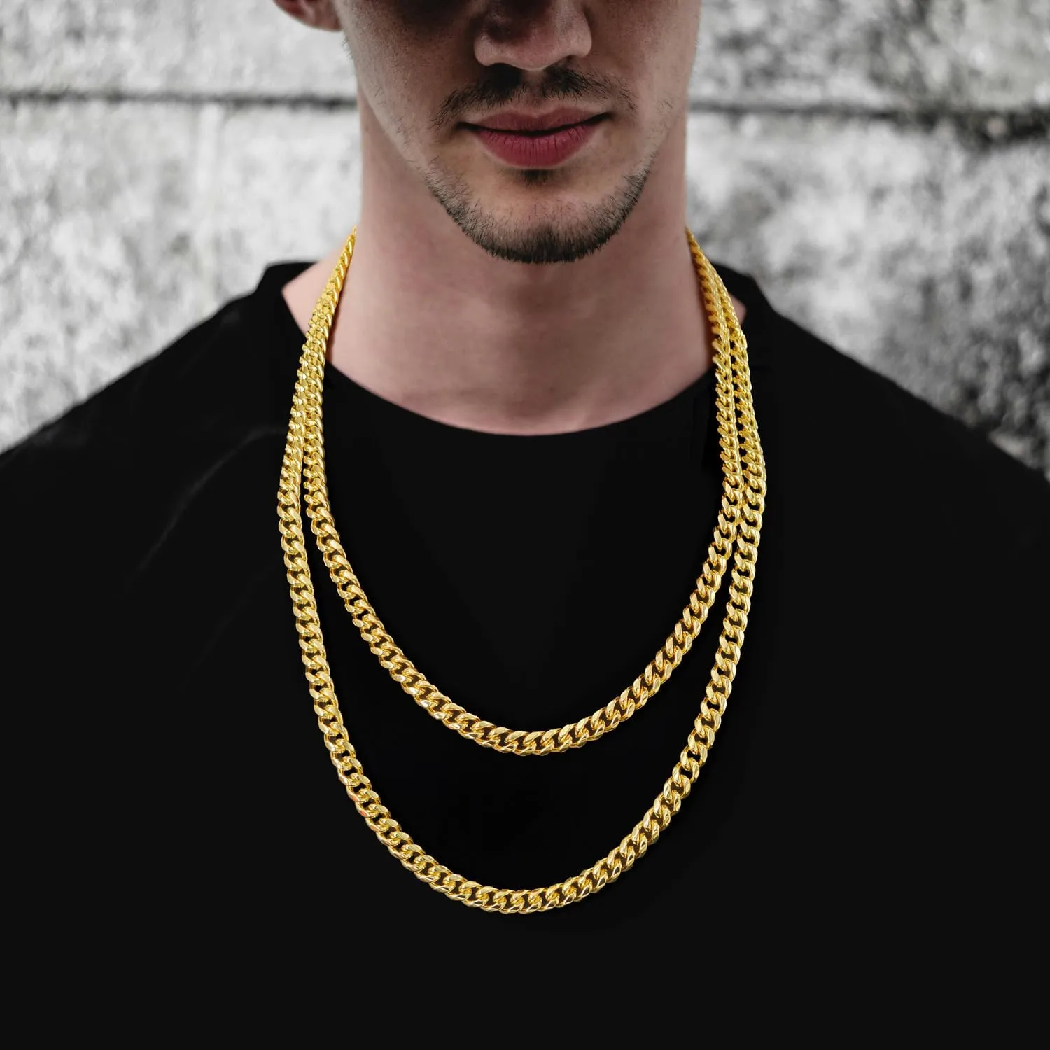 Chains Necklaces Cuban Link Chains 16'' 18'' 20'' 22'' 24'' 26'' 30'' 7MM Gold Chain for Men Women 14K Gold Chain resale lamina genius puffin artistic Necklace for Women Mens 