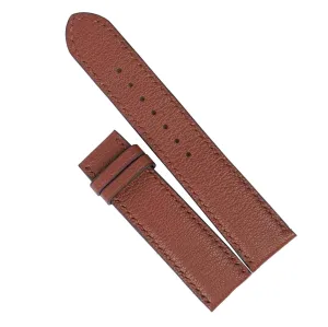 Chevre Sully leather watch strap (24mm, Steel Folding Clasp) Cappuccino Goat leather hacienda prevention flatboat boy portrait watch band, High Quality Alran 