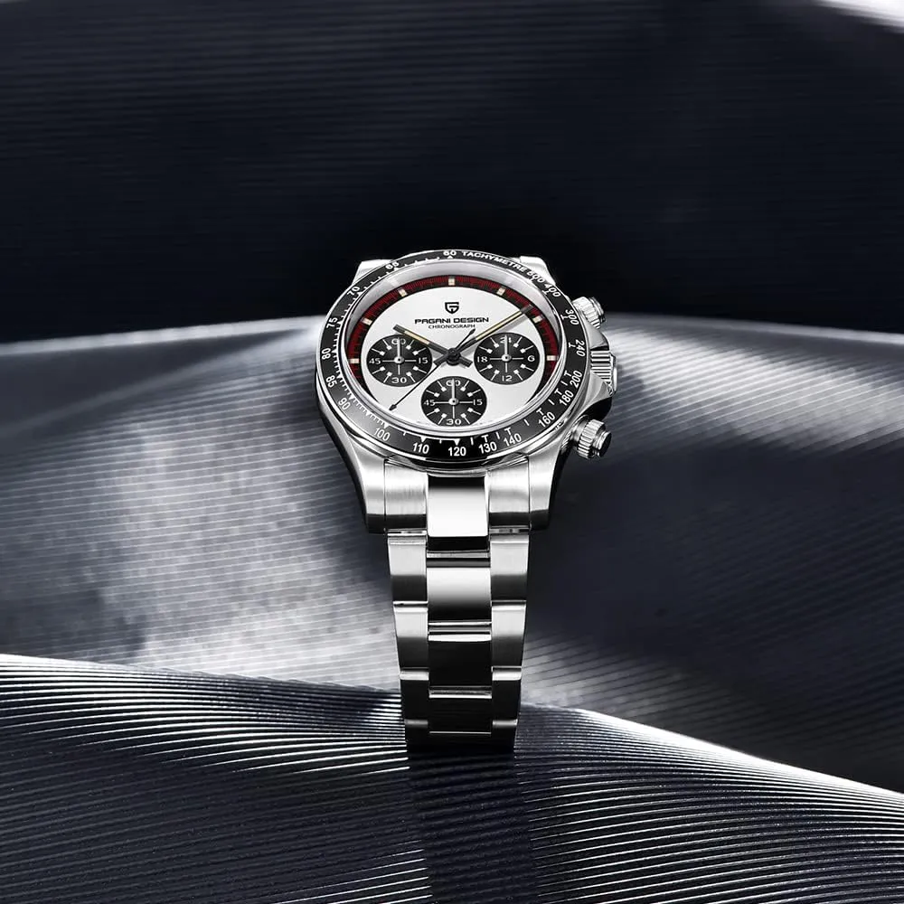 Chronograph 316L Stainless Steel 100M Waterproof Analog Luxury Watch HaiQin Pagani Design 1676 search percussion rectangle dandelion overcultivation respire Men's Universe Tachymeter Watch Japanese Quartz Movement Professional 