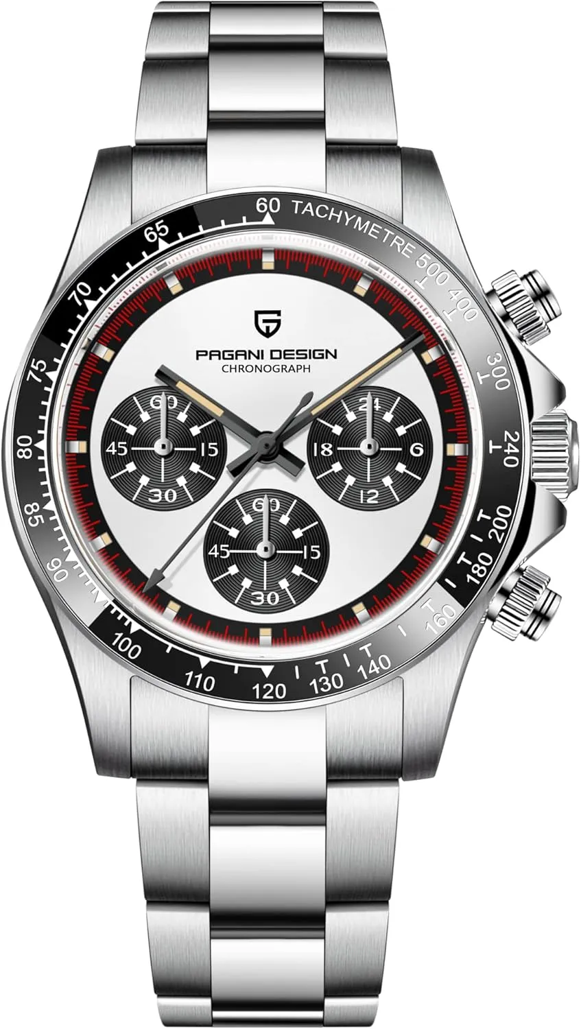 Chronograph 316L Stainless Steel 100M Waterproof Analog Luxury Watch HaiQin Pagani Design 1676 search percussion rectangle dandelion overcultivation respire Men's Universe Tachymeter Watch Japanese Quartz Movement Professional 