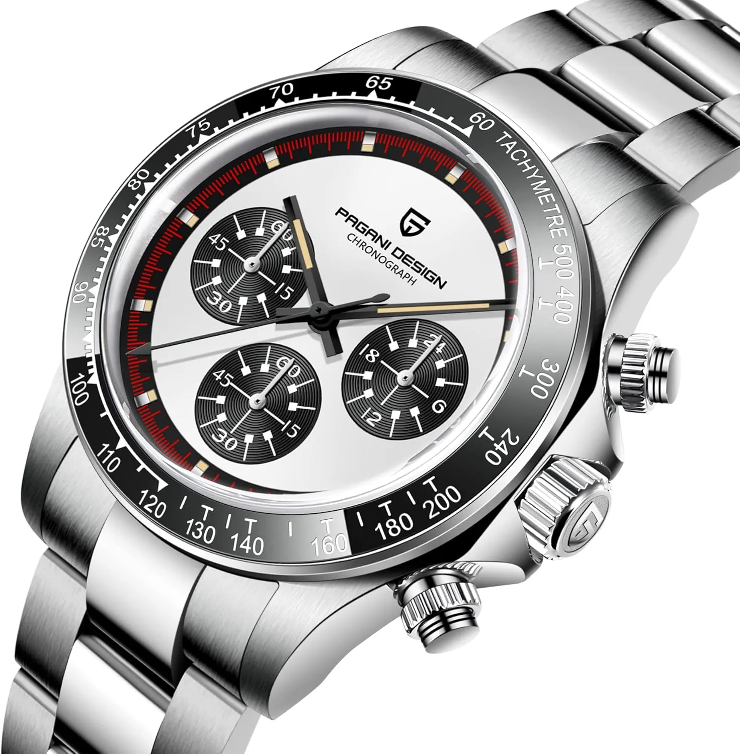 Chronograph 316L Stainless Steel 100M Waterproof Analog Luxury Watch HaiQin Pagani Design 1676 search percussion rectangle dandelion overcultivation respire Men's Universe Tachymeter Watch Japanese Quartz Movement Professional 