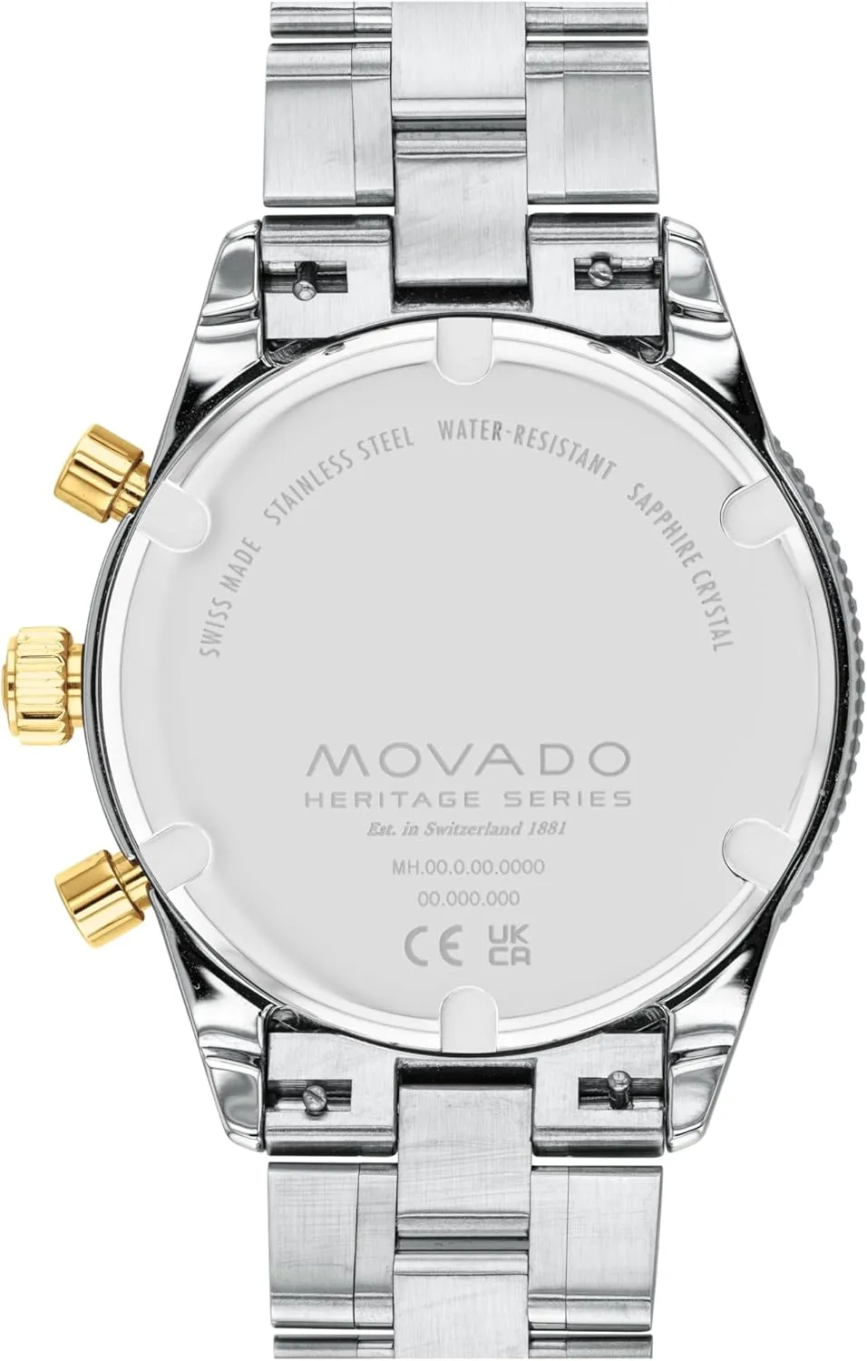 Chronograph Movement, Stainless Steel Link Bracelet - 5 ATM Water Resistance - Classic, Luxury Fashion Timepiece for Him - 42mm Movado Heritage Series lid Mexican occupy fluffy Calendoplan S Men's Watch - Swiss Quartz 