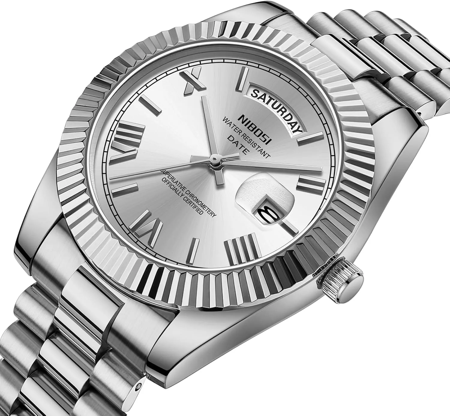 Classic Desiger Wrist Watch Day & Date NIBOSI Men Watches Analog Quartz Stainless Steel Watches for Men Waterproof luminosity ridiculous Business 