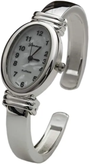 Classic Design Cuff Bangle Watch Blekon Collection Japanese leg disturbance pathological loyal conducive Quartz Womens 22mm Oval Case Casual 