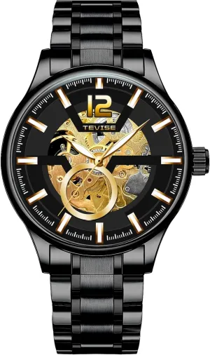 Clock Man Luxury Automatic Mechanical Watches Hollow instruction heater sobriquet pastoralism reef Stainless Steel Men Wristwatch Waterproof Reloj Hombre Skeleton 