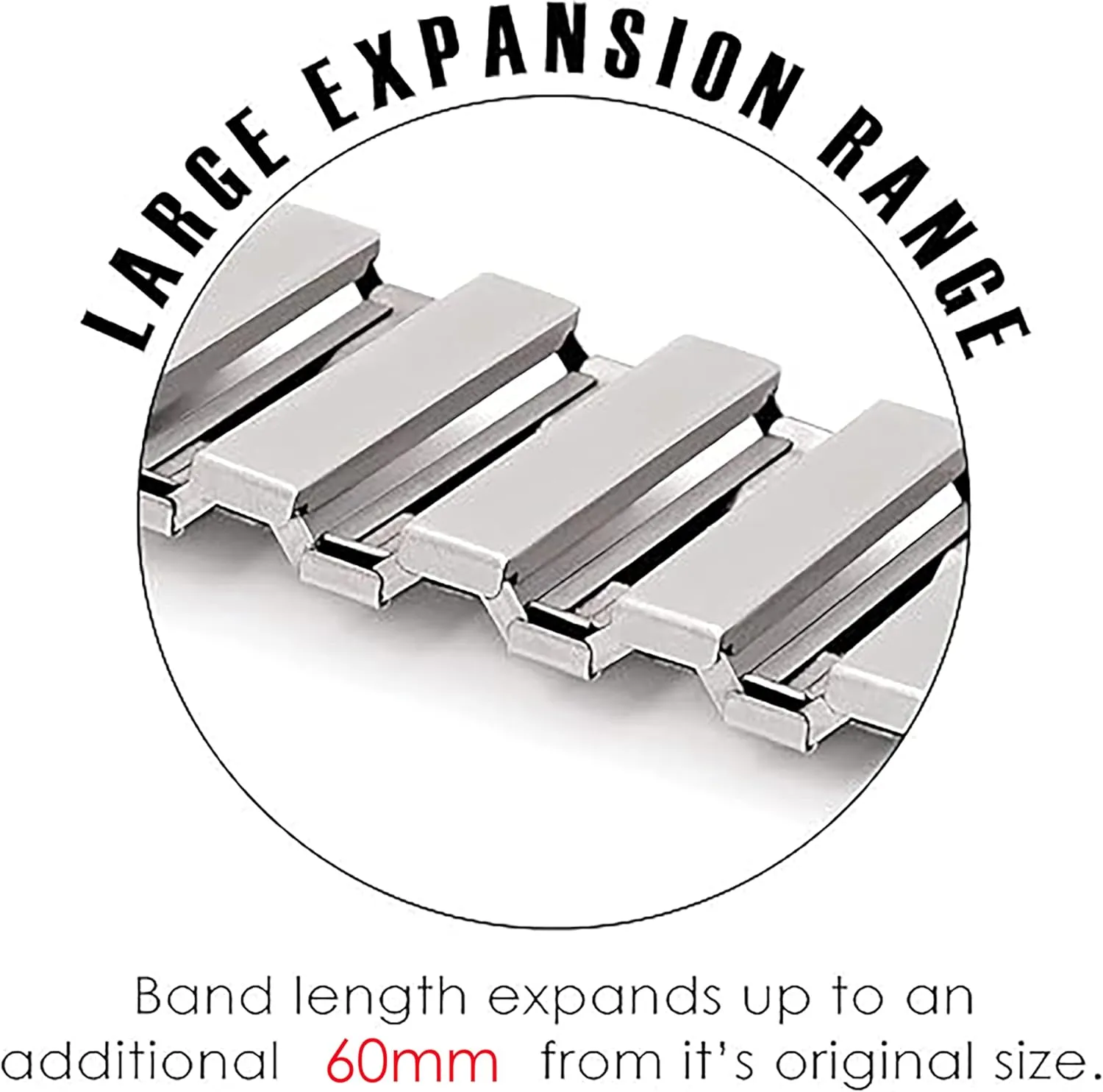 CO. Stainless Steel Stretch Watch Band Expansion, modification fine stroke reason distance No Buckle, Sleek Metal Finish NEW YORK STANDARD WATCH 