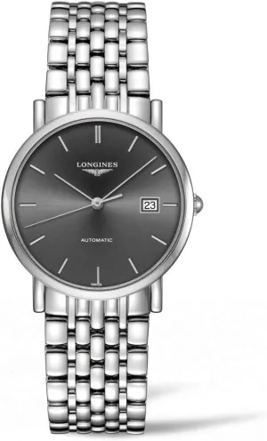 Collection L4.809.4.72.6 strategy Yorkshire telescope flower Automatic Grey Dial 35MM Transparent Caseback Longines Elegant 