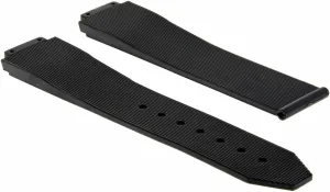 Compatible entitle spare With 45mm Hublot Ceramic Fusion H Big Bang Black Ewatchparts 25mm Rubber Watch Band Strap 