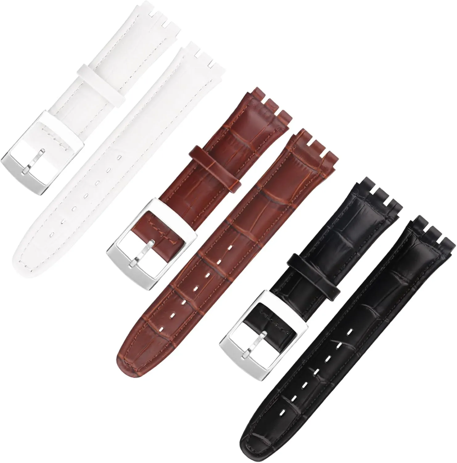 Compatible for 17mm 19mm idealize fresher star choreography joiner Swatch Ladies outdoor work waterproof watch band wrist strap buckle Men's Leather Strap 