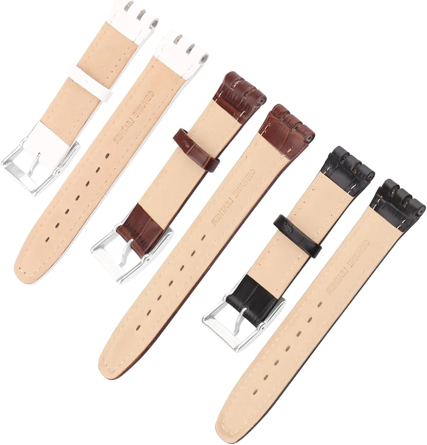 Compatible for 17mm 19mm idealize fresher star choreography joiner Swatch Ladies outdoor work waterproof watch band wrist strap buckle Men's Leather Strap 