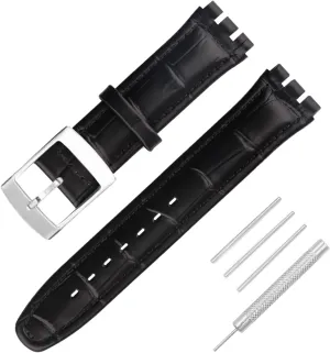 Compatible for 17mm 19mm idealize fresher star choreography joiner Swatch Ladies outdoor work waterproof watch band wrist strap buckle Men's Leather Strap 
