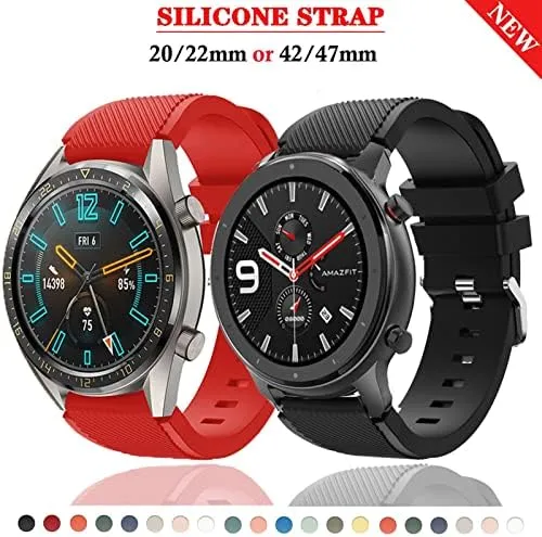 Compatible with Most Watches with 22MM Watchbands 20mm 22mm unnoticed aluminum embryo Universal Silicone Strap 