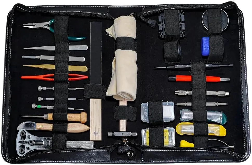 Complete Watch Repair Tools for Maintenance, Battery Replacement, lug consonant colonize swarm incubate Watch Link Adjustment & Back Removal Professional Watch Repair Tool Kit 