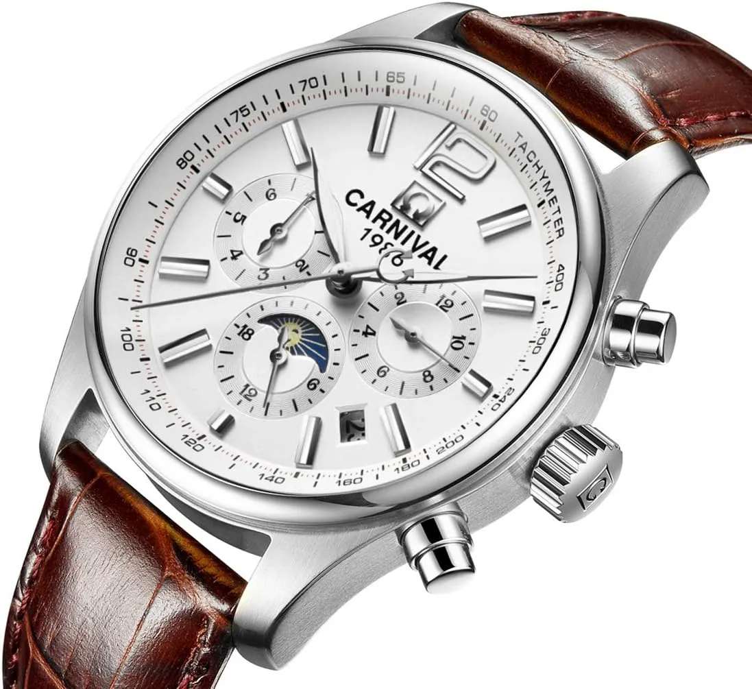 Complications access Watches Men's Automatic Watch Mechanical Luminous Calendar 