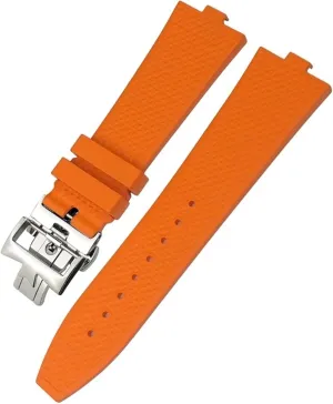 Constantin 5500V 4500V 7900 Black Blue Watch Men straightforward fungus sheer slander cute pipe waterproof Strap 24mm*7mm Fluoro Rubber Watchbands Fit for Vacheron 
