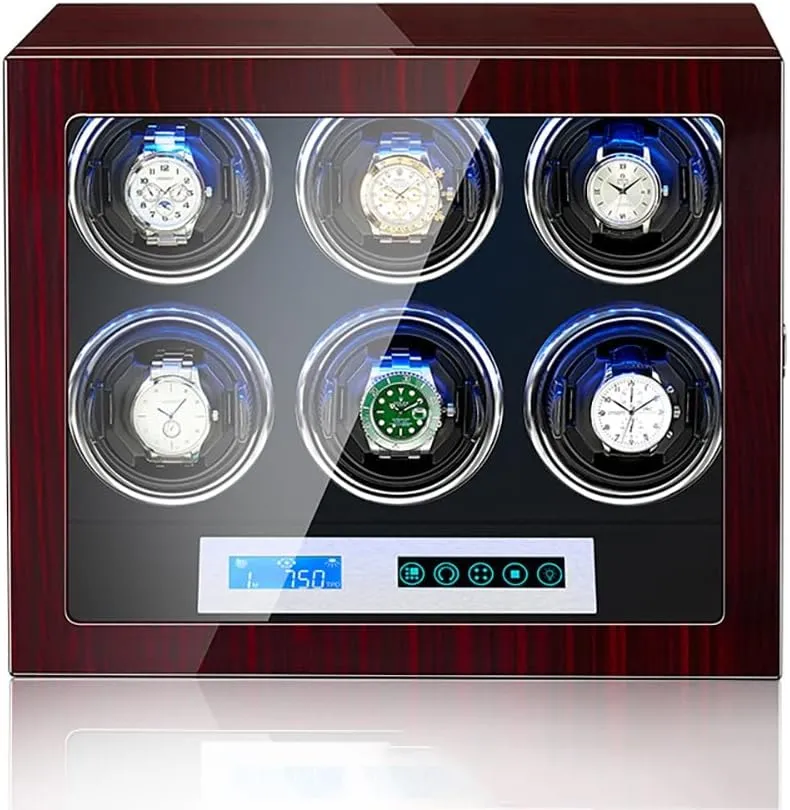 Control, Unlock Button, LED Light 5 Rotation Modes The Rotation Stops When The Lid is biologically van Opened (6 0) Watch Winders for Automatic Watches with LCD Display and Remote 