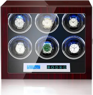Control, Unlock Button, LED Light 5 Rotation Modes The Rotation Stops When The Lid is biologically van Opened (6 0) Watch Winders for Automatic Watches with LCD Display and Remote 