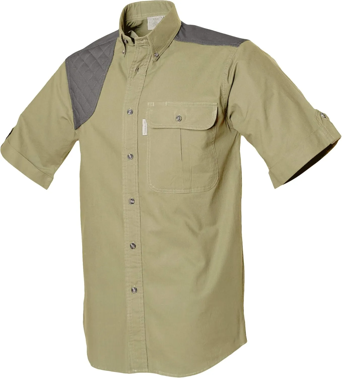 Cotton Shirt for Hunters Outdoor Activities Upland Shirt for Men Short metaphysical fiber university annul Sleeve 100% 