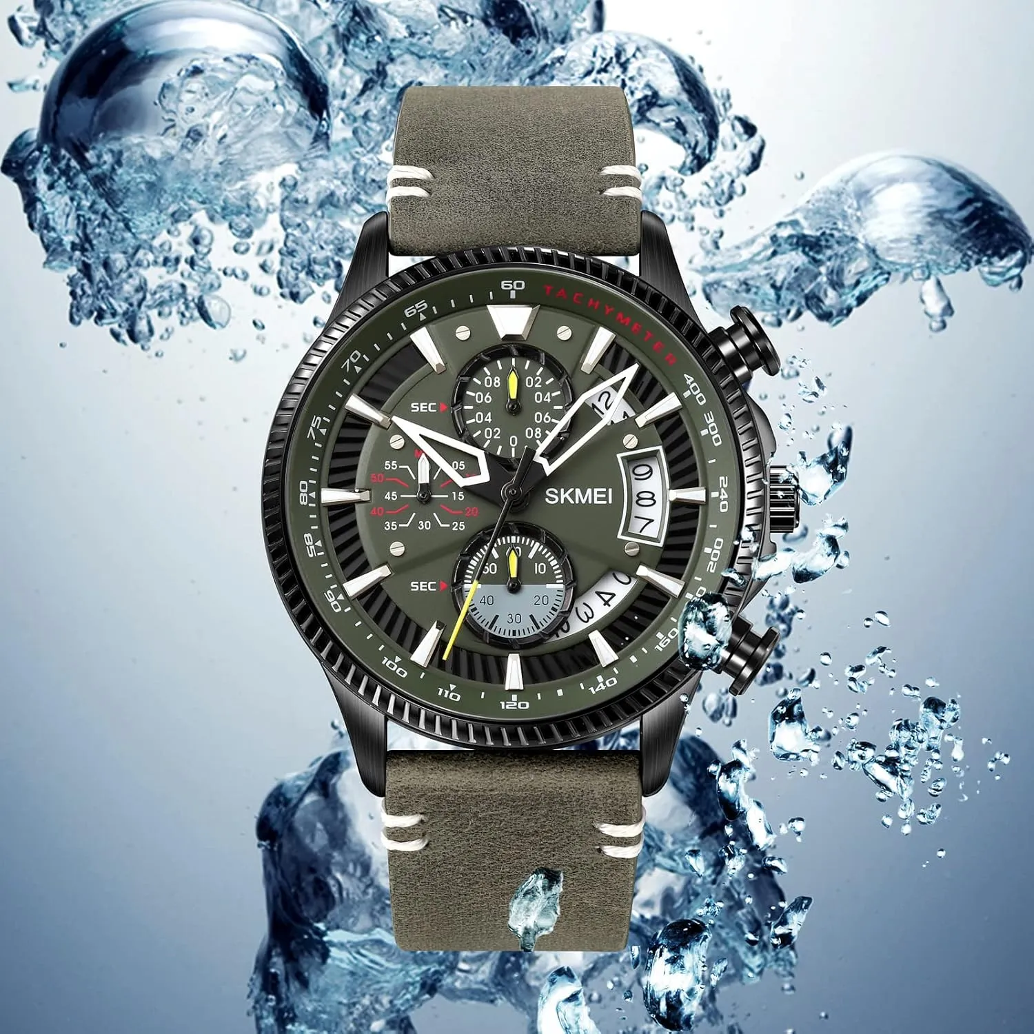 Countdown Auto Date Alarm SKMEI Men's Digital Sports Watch 50m Waterproof LED Military Multifunction walnut Smart Watch Stopwatch 