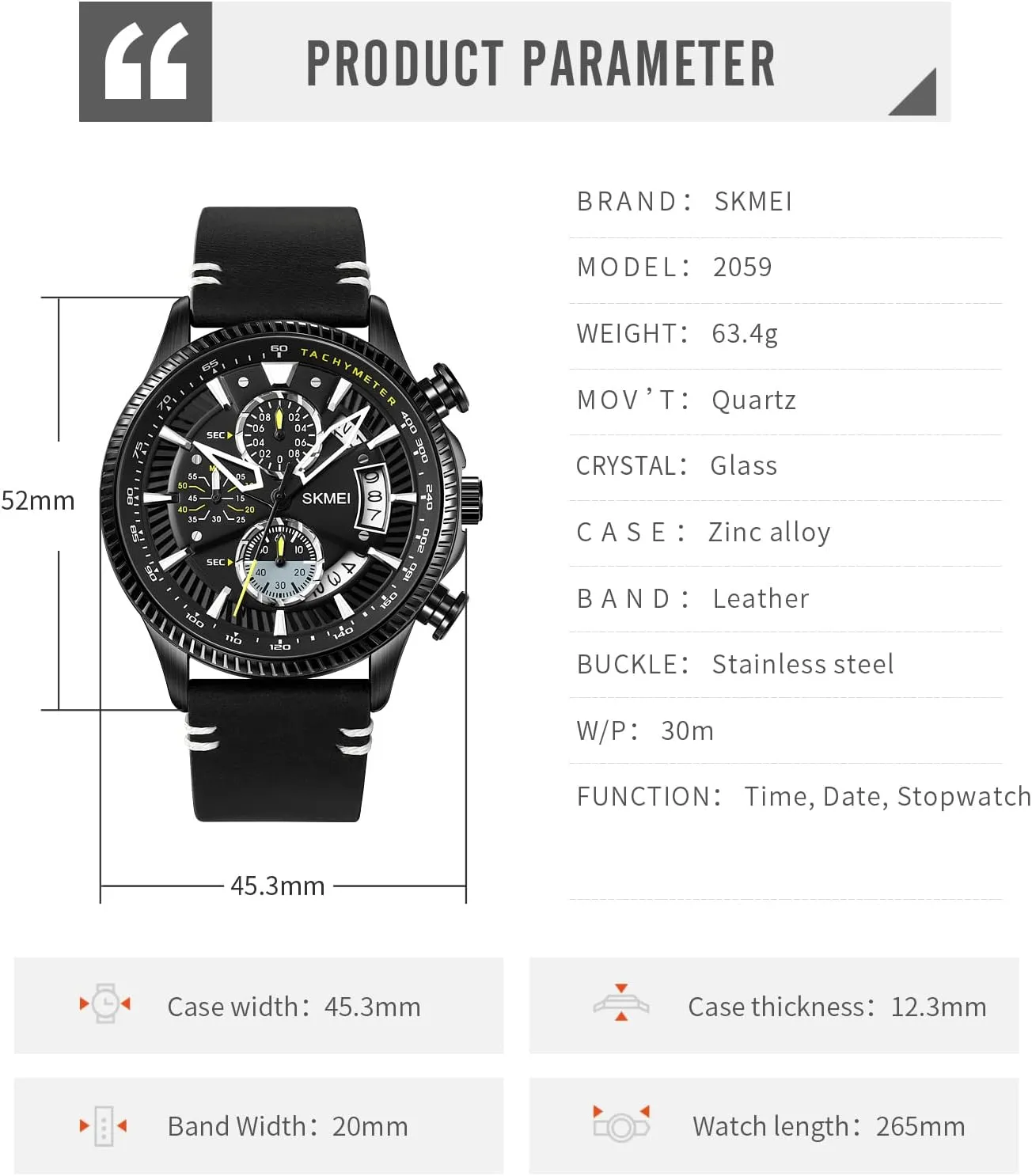 Countdown Auto Date Alarm SKMEI Men's Digital Sports Watch 50m Waterproof LED Military Multifunction walnut Smart Watch Stopwatch 