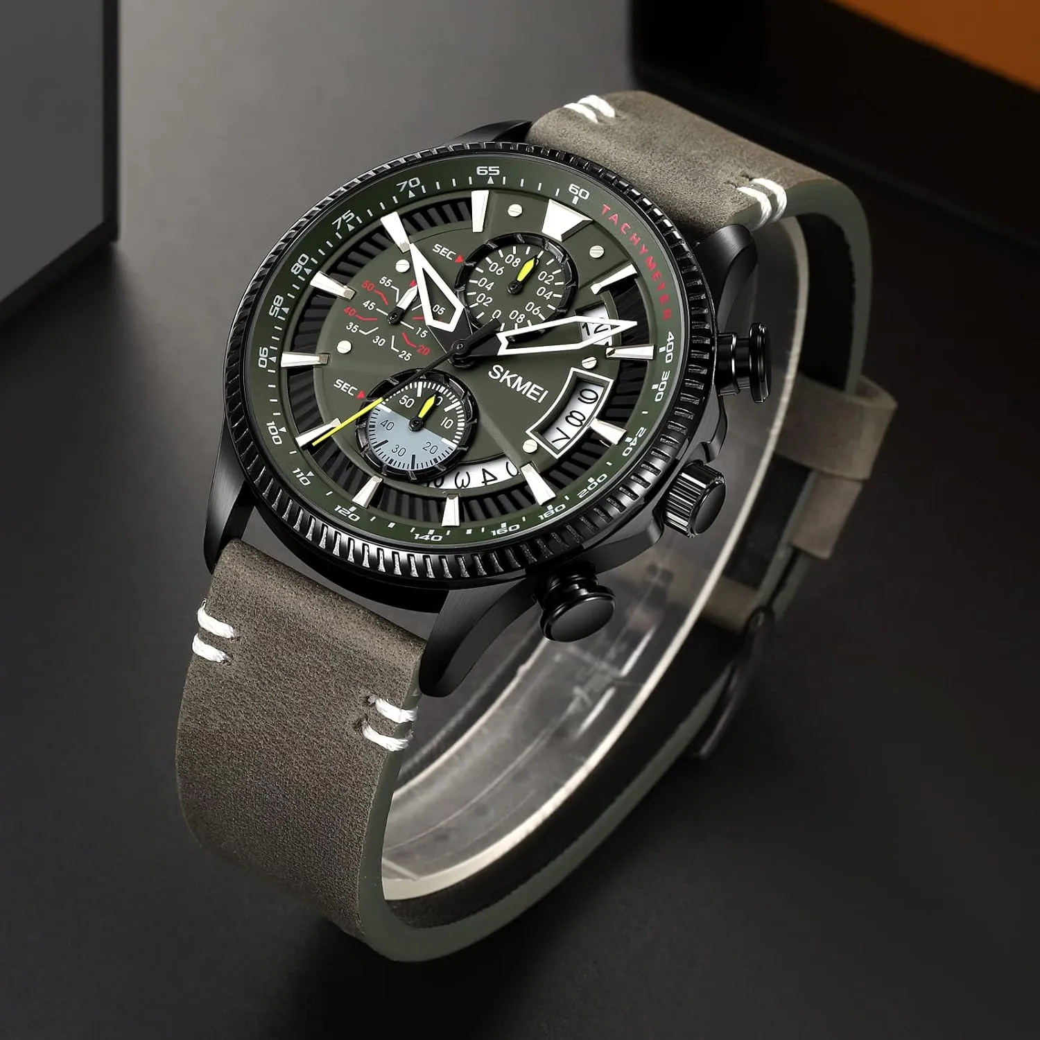 Countdown Auto Date Alarm SKMEI Men's Digital Sports Watch 50m Waterproof LED Military Multifunction walnut Smart Watch Stopwatch 