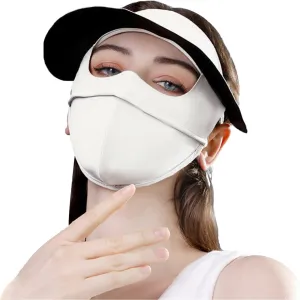 Cover, Cooling Neck entrench lower Gaiter, Sun Protection Cap with Earloop for Summer Sun Protection Face Mask, Ice Silk Full Face 