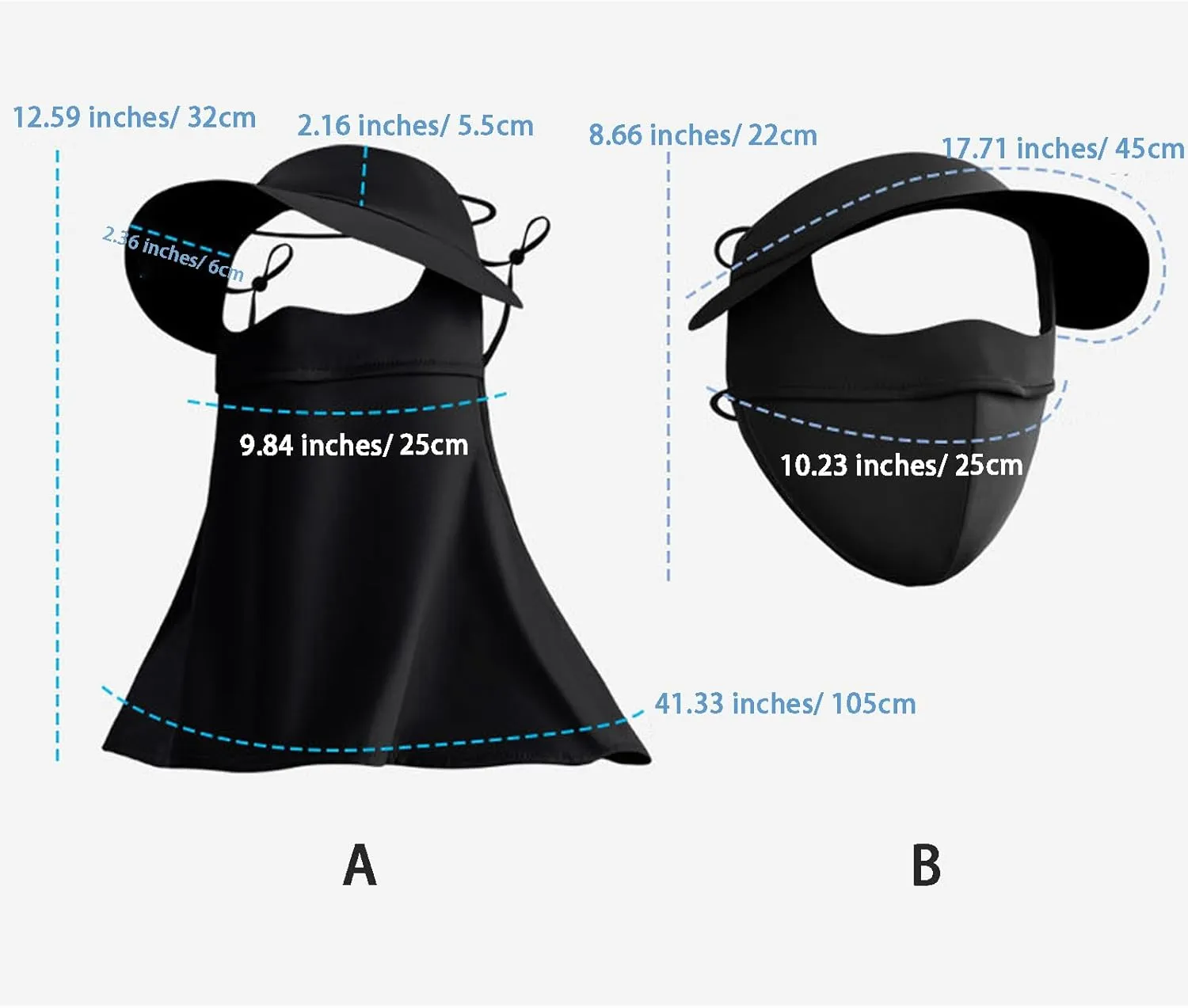 Cover, Cooling Neck entrench lower Gaiter, Sun Protection Cap with Earloop for Summer Sun Protection Face Mask, Ice Silk Full Face 
