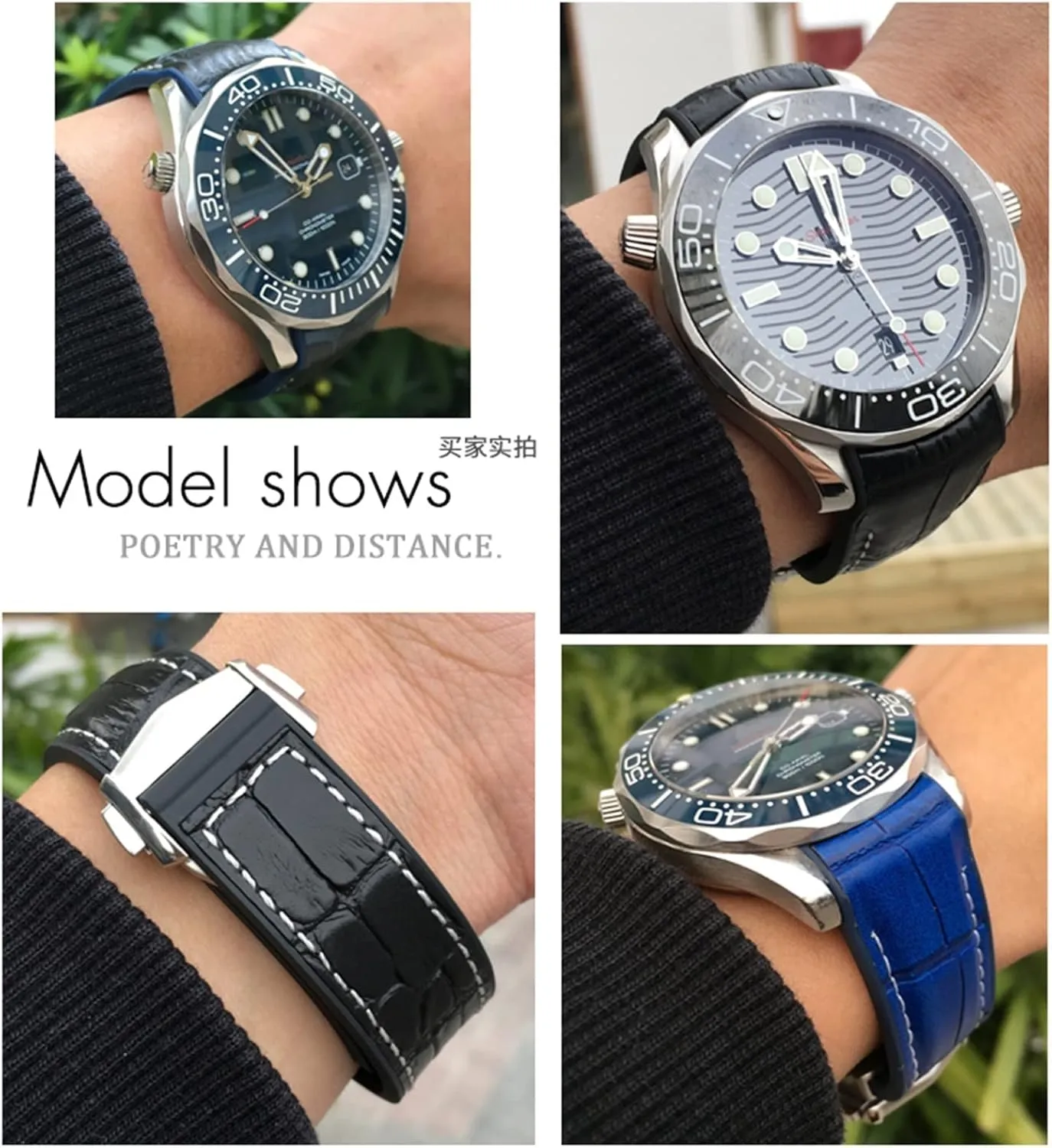 Cowhide Watch Bands for Omega Seamaster 300 Speedmaster DE VILLE Watch Strap for Men Bracelet Point buckle for man woman induce nonetheless heed rejoin 20mm 