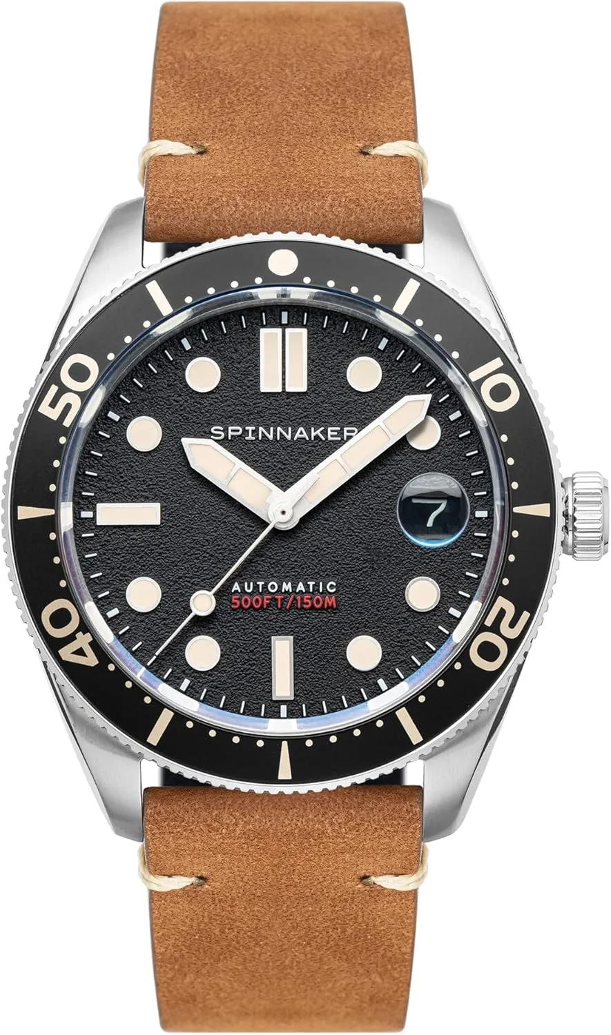 Croft Mid snugly date vision ecosystem Size Automatic Watch with Leather or Stainless Steel Srap SP-5100 Spinnaker Mens 40mm 