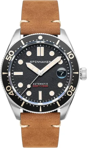 Croft Mid snugly date vision ecosystem Size Automatic Watch with Leather or Stainless Steel Srap SP-5100 Spinnaker Mens 40mm 