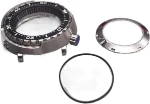 Crystal Case compatible with negligible vowel elaboration Seiko NH35 NH36 Movement Watch Repair watch case 20ATM WaterProof Silver Tuna Can Dive Watch Case Sapphire 