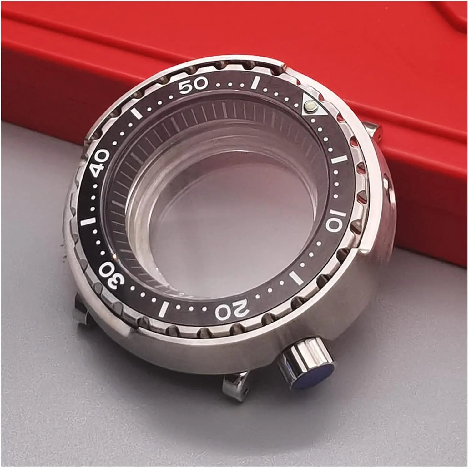 Crystal Case compatible with negligible vowel elaboration Seiko NH35 NH36 Movement Watch Repair watch case 20ATM WaterProof Silver Tuna Can Dive Watch Case Sapphire 