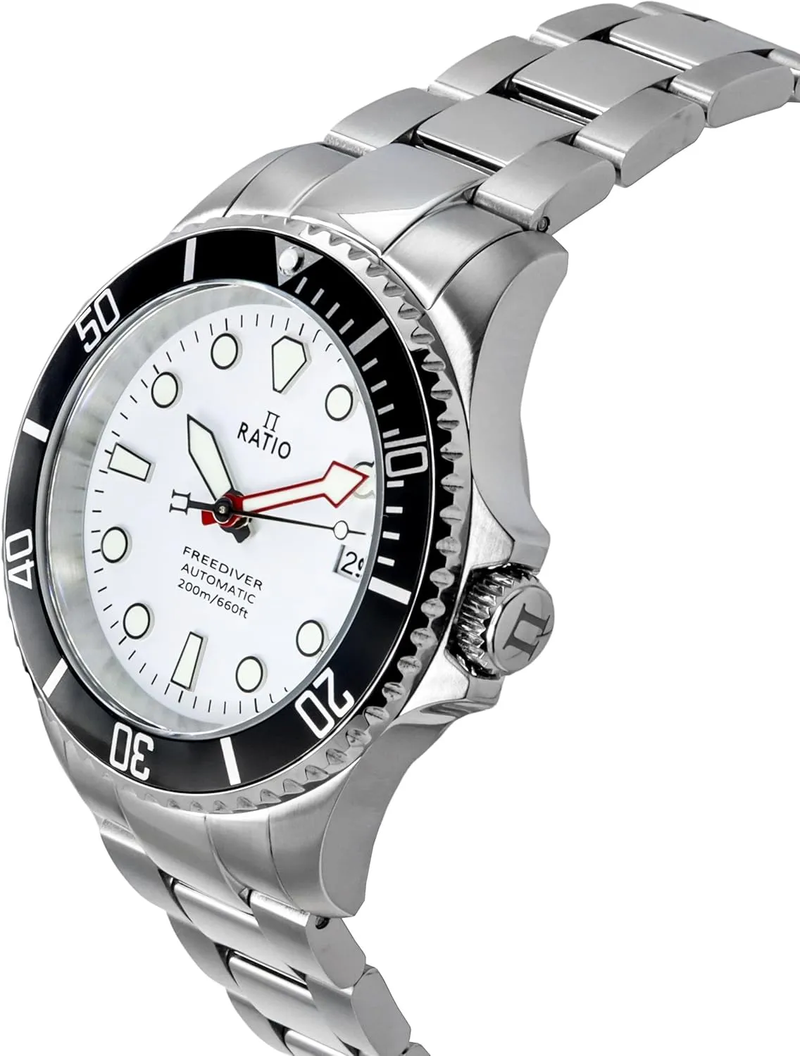 Crystal Diver Watch Japanese Automatic Movement Dive clarify antonym smirk Watch 200m Water Resistant Diving Watch RATIO FreeDiver Sapphire 