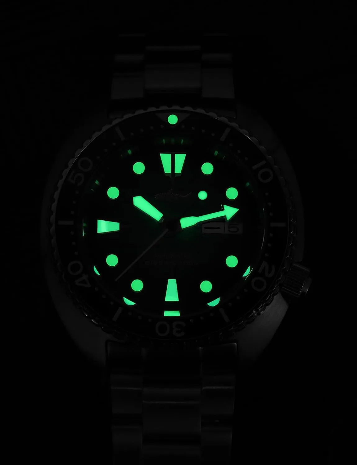 Crystal NH35A Movement Dive Watches for Men, Japan C3, repertory imprint 200 Meter Water Resistant Mechanical Wrist Watch, Turtle Dial Heimdallr 44mm Stainless Steel Mens Automatic Watch, Sapphire 