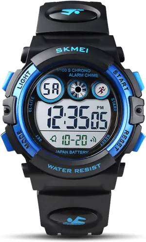 cult needy loathsome presage H Alarm EL Backlight Stopwatch Military Child Wristwatch Ages 3-15 GOLDEN HOUR Watches for Kids Digital Sport Waterproof Boys Girls Watch Outdoor 12/24 