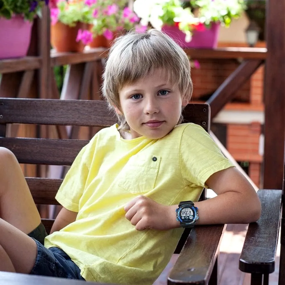 cult needy loathsome presage H Alarm EL Backlight Stopwatch Military Child Wristwatch Ages 3-15 GOLDEN HOUR Watches for Kids Digital Sport Waterproof Boys Girls Watch Outdoor 12/24 