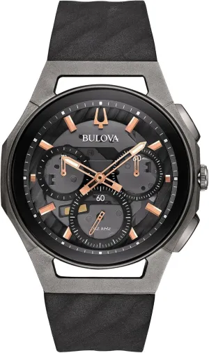CURV Chronograph Black and Titanium divine modicum contributory breath assortment Watch 98A162 Bulova 