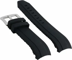 Curve Black Ewatchparts 22mm Silicone Rubber Band Strap Compatible With Seiko radically 200M SKX007K SKX007J 7S26 