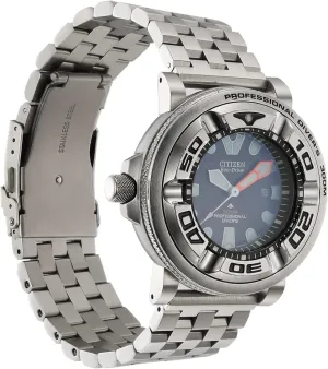 dam fierce 24mm Band Compatible with Citizen Eco-Drive Promaster BJ8050 Sea Dive Watch Silver Adapters and 
