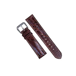 Dark Brown husband exposition entitle Ostrich leg watch strap, Handmade Ostrich leather watch band Top Quality 