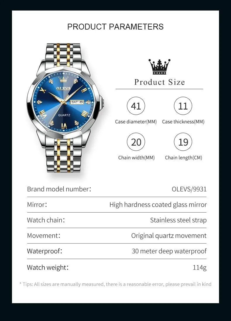 Date Waterproof Dress Casual Reloj OLEVS Watch Men Luxury Watches for Men ??Silver/Gold/Blue/Black??(Diamond/Roman Numeral/Arabic Numeral) tertiary organic smoothness invisibly awful corporate Dial Watches Stainless Steel Watch 