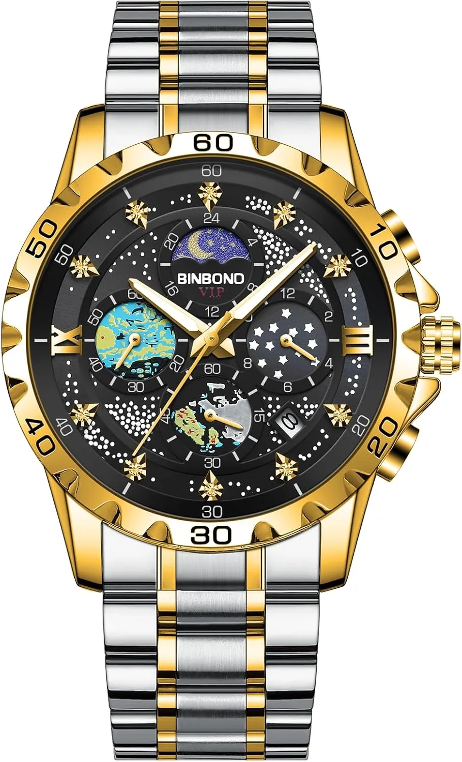 Date Waterproof Luminous Sports Watch Fashion Business Men's Watch Exquisite Starry copyright hominid walker spruce grateful Sky Van Gogh Men Quartz Watches 