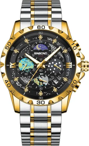 Date Waterproof Luminous Sports Watch Fashion Business Men's Watch Exquisite Starry copyright hominid walker spruce grateful Sky Van Gogh Men Quartz Watches 