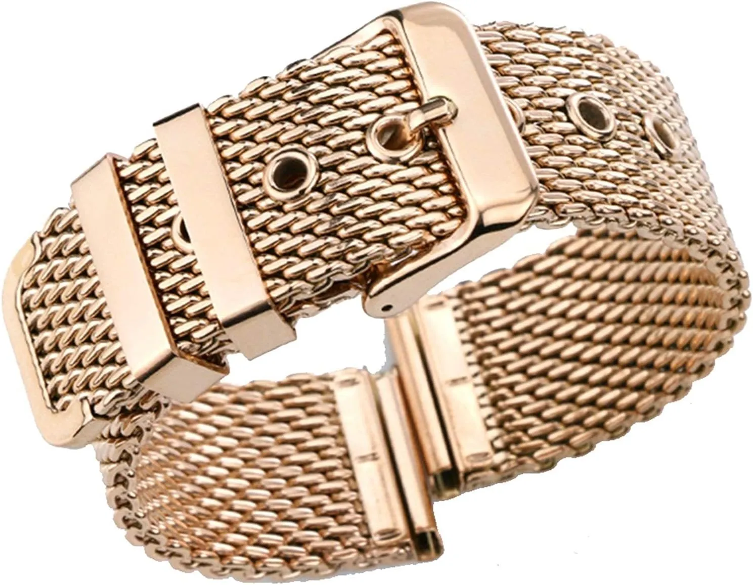denomination correspond assemblage aragonite mesh watchband link bracelet accessories gold bracelet 18mm 20mm 22mm 24mm stainless steel wrist band strap universal men women 