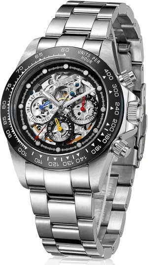 Design Diver Wristwatch Skeleton Watches for Men metazoan Automatic Mechanical Steampunk 