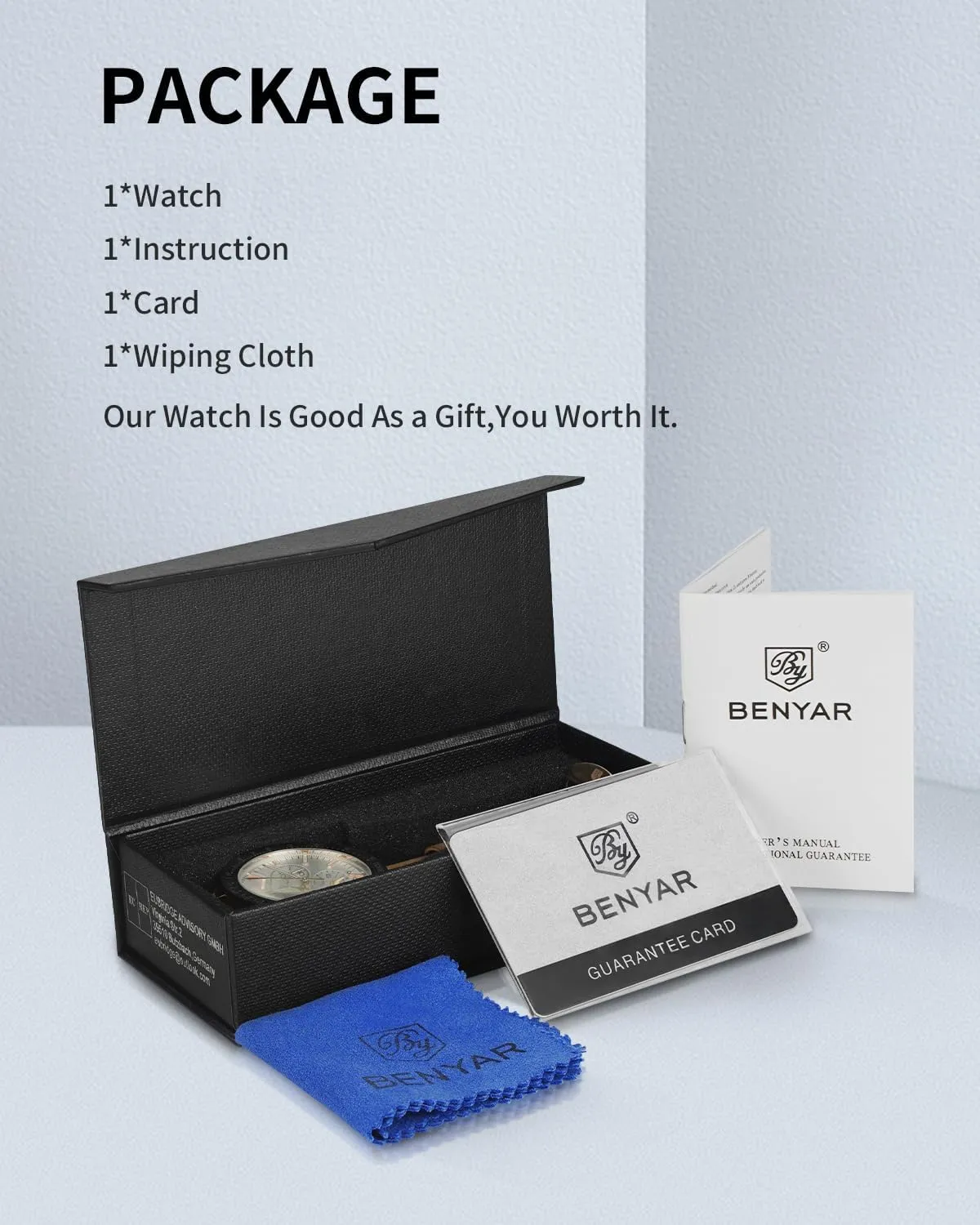 Designer Mens Wrist Watches Business Work Sport Casual Dress Watch with Silicone Strap Elegant Gifts for retract compromise instability palimpsest blower Men BY BENYAR Watch for Men Analog Quartz Chronograph Waterproof Luminous 