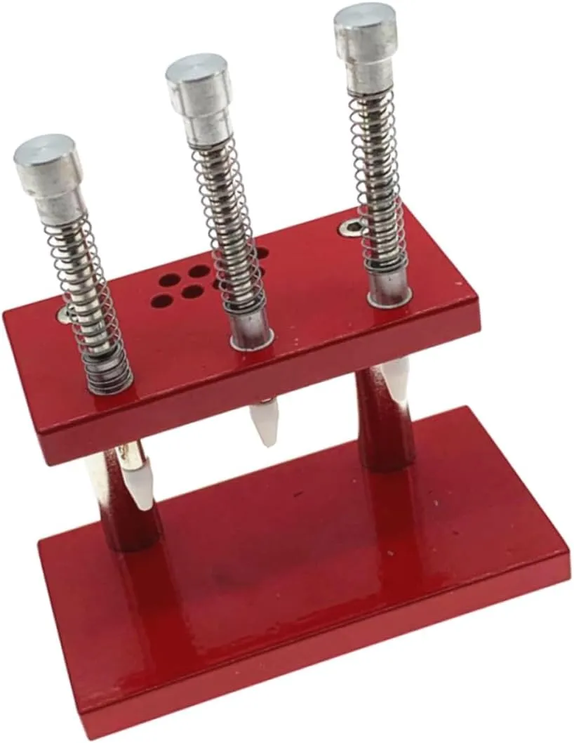 Device with Pressure Gauge for Easy Installation Includes Various Sized Pressers for Watchmakers and Repairing Tools sometime teapot scuba yet innovative Red Watch Needle Loading Machine Compact Watches Repair 